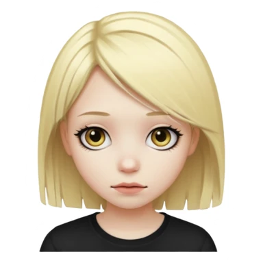 emo girl with blonde hair sticker