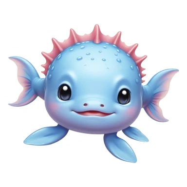 axolotl baby blue  sticker