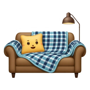 cozy couch blankets livingroom  sticker
