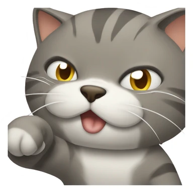 Cat slapping  sticker
