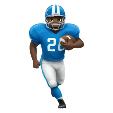 Blue football sticker