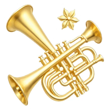 Cross and trumpet with on it with the letters SE  sticker