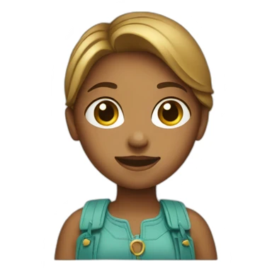 A girl wearing handbag sticker