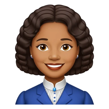 Madam C.J. Walker with dark brown hair sticker