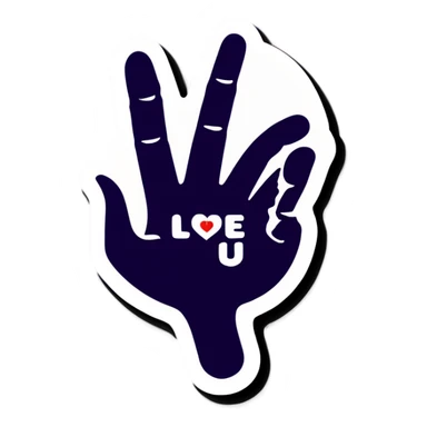 Deaf I love you  sticker