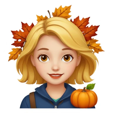fall happy girly emoji artsy  sticker