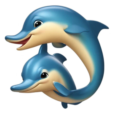 Bisous d’un dauphin sticker