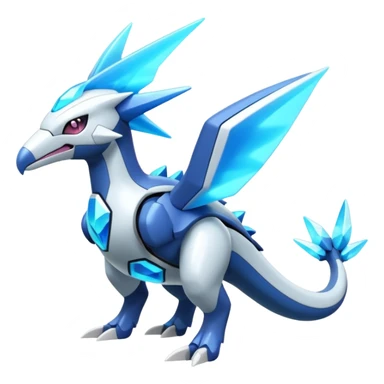 Futuristic Glowing Shiny Neon Pastel Helioptile-Diancie-Kyurem-Dialga-Latios-Miraidon-Pokémon, full body sticker