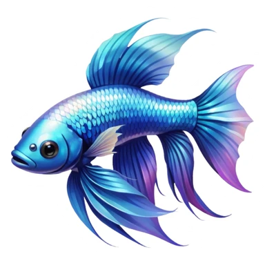 betta fish white sticker