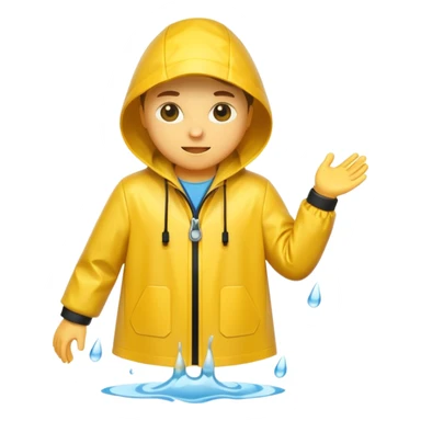 yellow raincoat sticker