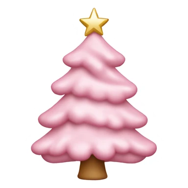 Light pink Christmas tree with ornaments  sticker