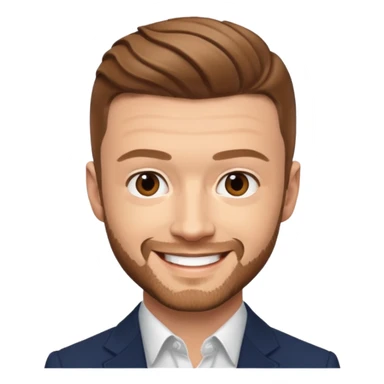 Justin Timberlake with light brown hair sticker