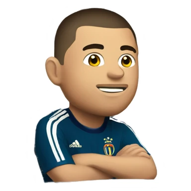 Ronaldo 7 en train de gagner contre Barcelone  sticker