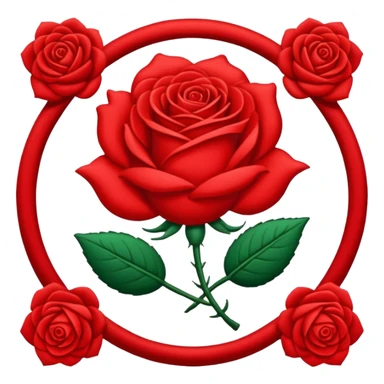 brasão com rosas condessa vermelha sticker