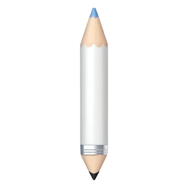 white colored pencil with a sharp tip sticker