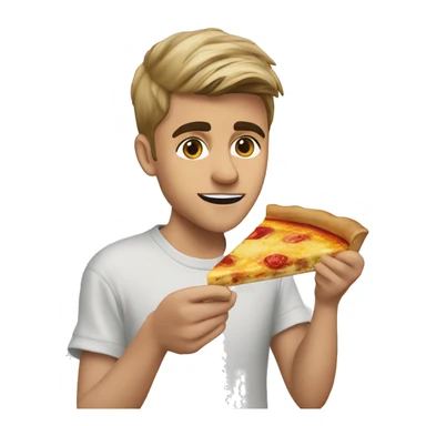 Justin Bieber eating a quiche sticker