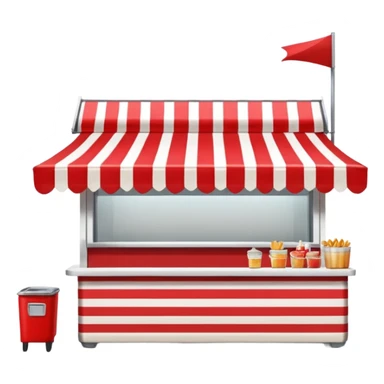 small roadside foodstall, front facing sticker