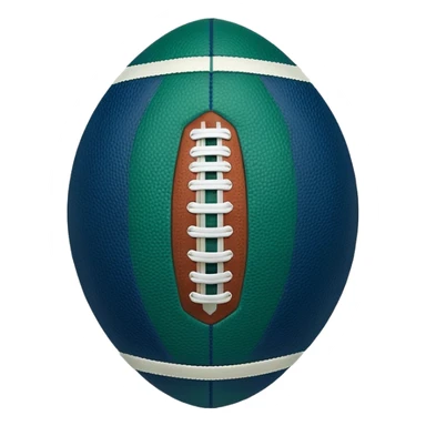 American football colored #69BE29 with stitching colored #002243 sticker