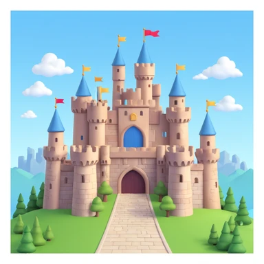 king and queen, castle background sticker