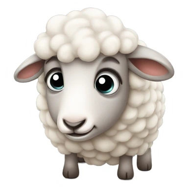 Sweet crying Baby sheep sticker