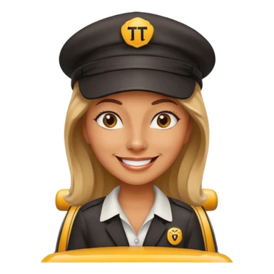 woman taxi driver sticker