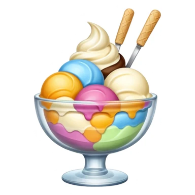 ice cream glass bowl sticker
