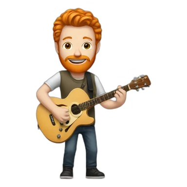 Ginger guitarist sticker