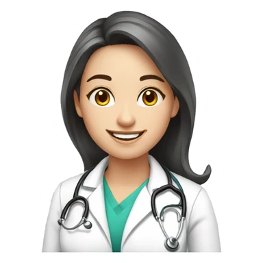 young european doctor-woman-happy sticker
