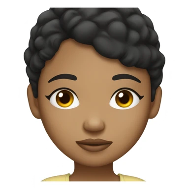 Black hair light skin girl sleeping  sticker