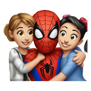 Spiderman with Mickey Mouse and Minnie Mouse sticker
