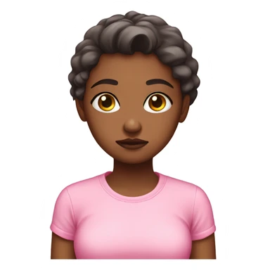 Girl sad clean girl wear pink shirt  sticker