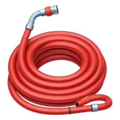 A red Hose – coiled water hose sticker