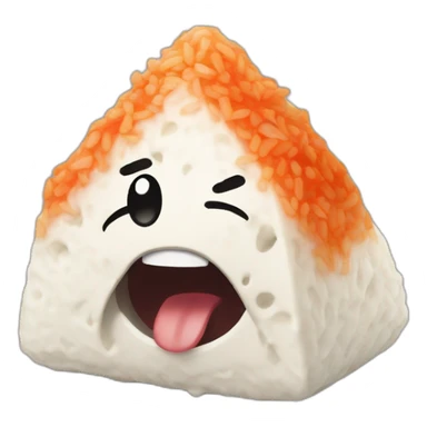 screaming onigiri sticker