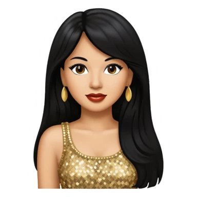 Selena Quintanilla with long hair sticker