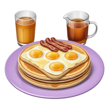 Breakfast in pale purple dishes sticker