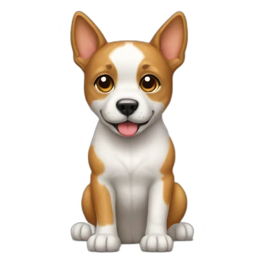 Chien sur un chat sticker