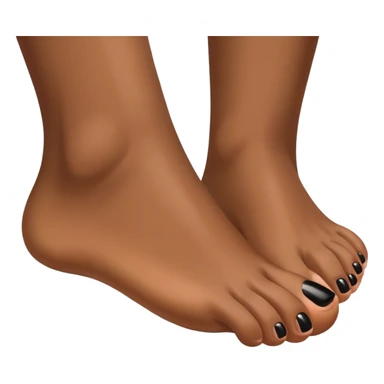 a foot toes with black toenail sticker