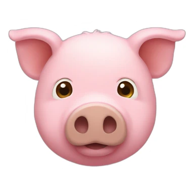 une peluche en forme de cochon sticker