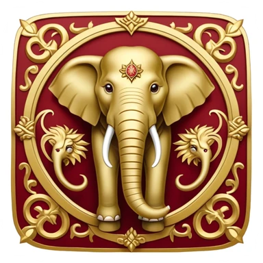 Game of thrones style elephant Sigil in Lannister Colors sticker