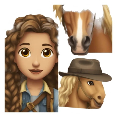 Jordan bard Ella a cheval  sticker