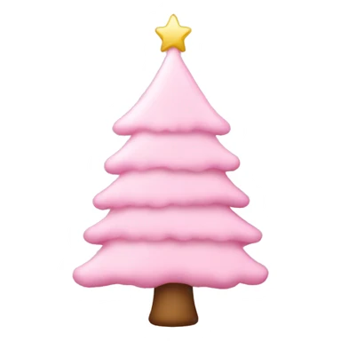 baby pink christmas tree sticker