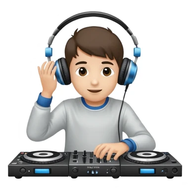 Niño músico DJ en un concierto  sticker