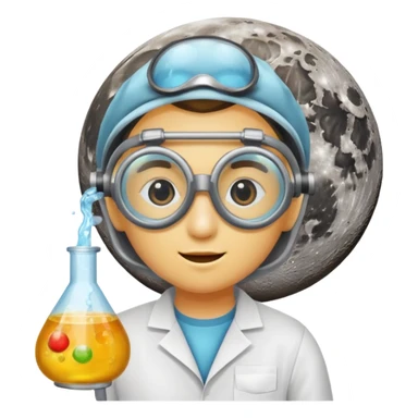 moon with lab goggles after potion blast sticker