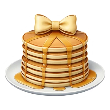 Pancakes with a bow on top sticker