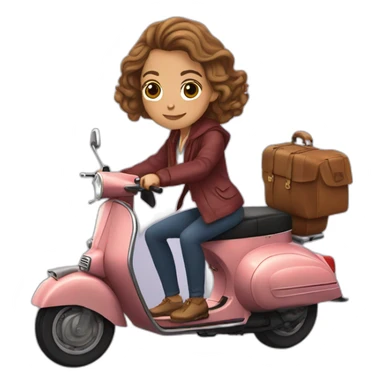 Hermione Granger in vespa sticker