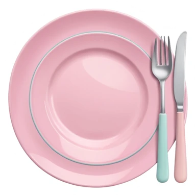 Make a plate with cutlery, light pink tones, but you can use other colors sticker