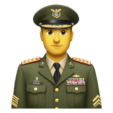 Design emojis or stickers for Discord representing army ranks: Private, Corporal, Sergeant, Lieutenant, Captain, Major, Colonel, General, and Field Marshal. Use military colors and distinct insignia for each rank. sticker