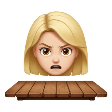 girl flipping table over angrily sticker