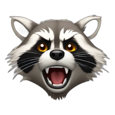 angry raccoon sticker