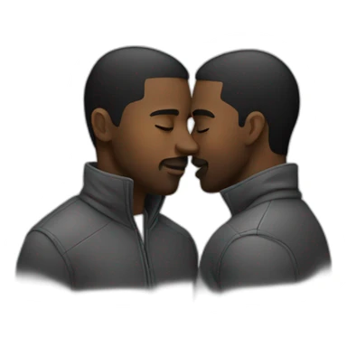 two-black-men-kissing sticker